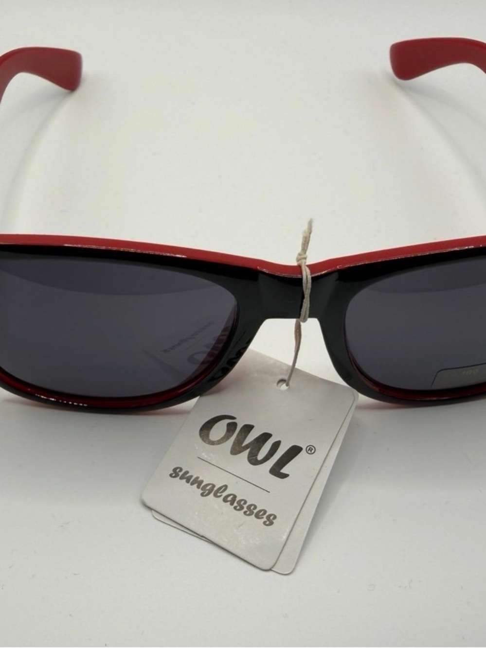 OWL  Black/Red Sunglasses Unisex Fashion Shades